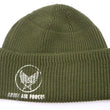 Load image into Gallery viewer, Buzz Rickson Watch Cap Men's Wool Winter Knit Hat USAAF A-4 Mechanics Cap with Stencil BR02756 Olive