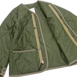 Load image into Gallery viewer, Buzz Rickson Collarless Nylon Quilted Jacket Men's Updated Version Inspired by the Design of the M-65 Field Jacket Liner BR14863 Olive