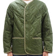 Load image into Gallery viewer, Buzz Rickson Collarless Nylon Quilted Jacket Men's Updated Version Inspired by the Design of the M-65 Field Jacket Liner BR14863 Olive
