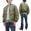 Load image into Gallery viewer, Buzz Rickson Jacket Men's L-2 Flight Jacket Plain Nylon Bomber Jacket L2 BR15125 Olive Drab
