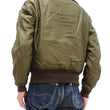 Load image into Gallery viewer, Buzz Rickson Jacket Men's Cotton L-2 Flight Jacket L2 Unfilled Bomber Jacket with Patches and Print BR15411 Olive Drab