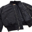 Load image into Gallery viewer, Buzz Rickson Black MA-1 Flight Jacket Men's William Gibson Collection Albert Turner MA1 Bomber Jacket BR15414 No-Stencil