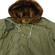 Load image into Gallery viewer, Buzz Rickson Type B-9 Flight Down Parka Men's B9 Hooded Down Jacket BR15538 Olive Drab