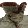 Load image into Gallery viewer, Buzz Rickson Jacket BR15566 Men's USAF B-15B Flight Jacket B15B Bomber Jacket with Mouton Fur Collar Olive