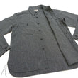 Load image into Gallery viewer, Buzz Rickson Cotton Covert Work Shirt - Men's Casual Vintage-Style Long Sleeve Button Up Shirt BR26082 119 Heathered-Black