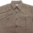 Load image into Gallery viewer, Buzz Rickson Cotton Covert Work Shirt - Men's Casual Vintage-Style Long Sleeve Button Up Shirt BR26082 138 Heathered-Brown