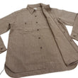 Load image into Gallery viewer, Buzz Rickson Cotton Covert Work Shirt - Men's Casual Vintage-Style Long Sleeve Button Up Shirt BR26082 138 Heathered-Brown