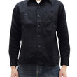 Load image into Gallery viewer, Buzz Rickson Herringbone Shirt Men's Casual Long Sleeve Plain HBT Button Up Work Shirt BR29390 119 Black