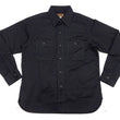 Load image into Gallery viewer, Buzz Rickson Herringbone Shirt Men's Casual Long Sleeve Plain HBT Button Up Work Shirt BR29390 119 Black