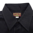 Load image into Gallery viewer, Buzz Rickson Herringbone Shirt Men's Casual Long Sleeve Plain HBT Button Up Work Shirt BR29390 119 Black
