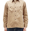 Load image into Gallery viewer, Buzz Rickson Herringbone Shirt Men's Casual Long Sleeve Plain HBT Button Up Work Shirt BR29390 133 Beige