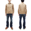 Load image into Gallery viewer, Buzz Rickson Herringbone Shirt Men's Casual Long Sleeve Plain HBT Button Up Work Shirt BR29390 133 Beige
