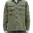 Load image into Gallery viewer, Buzz Rickson Men's U.S. Army OG-107 Utility Shirt with Patches (Relaxed Fit) - John Lennon Model Reproduction - Made in Japan (BR29586 Olive)