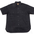 Load image into Gallery viewer, Buzz Rickson Herringbone Work Shirt - Men's Casual Military-Inspired Solid HBT Short-Sleeve Button-Up Shirt BR39530 119) Black