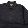 Load image into Gallery viewer, Buzz Rickson Herringbone Work Shirt - Men's Casual Military-Inspired Solid HBT Short-Sleeve Button-Up Shirt BR39530 119) Black