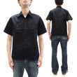Load image into Gallery viewer, Buzz Rickson Herringbone Work Shirt - Men's Casual Military-Inspired Solid HBT Short-Sleeve Button-Up Shirt BR39530 119) Black