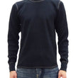 Load image into Gallery viewer, Buzz Rickson Waffle-Knit Thermal T-Shirt Men's Casual Long Sleeve Plain Crew Neck Waffle Tee BR63755 119 Black
