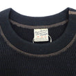 Load image into Gallery viewer, Buzz Rickson Waffle-Knit Thermal T-Shirt Men's Casual Long Sleeve Plain Crew Neck Waffle Tee BR63755 119 Black