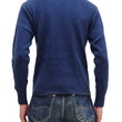 Load image into Gallery viewer, Buzz Rickson Waffle-Knit Thermal T-Shirt Men's Casual Long Sleeve Plain Crew Neck Waffle Tee BR63755 128 Navy-Blue