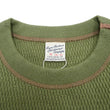 Load image into Gallery viewer, Buzz Rickson Waffle-Knit Thermal T-Shirt Men's Casual Long Sleeve Plain Crew Neck Waffle Tee BR63755 149 Olive