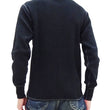 Load image into Gallery viewer, Buzz Rickson Waffle-Knit Thermal Henley T-Shirt Men's Long Sleeve Plain 3-Button Placket Heavyweight Thermal Tee BR68130 119 Black