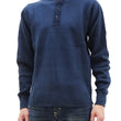 Load image into Gallery viewer, Buzz Rickson Waffle-Knit Thermal Henley T-Shirt Men's Long Sleeve Plain 3-Button Placket Heavyweight Thermal Tee BR68130 128 Navy-Blue