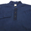 Load image into Gallery viewer, Buzz Rickson Waffle-Knit Thermal Henley T-Shirt Men's Long Sleeve Plain 3-Button Placket Heavyweight Thermal Tee BR68130 128 Navy-Blue