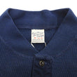 Load image into Gallery viewer, Buzz Rickson Waffle-Knit Thermal Henley T-Shirt Men's Long Sleeve Plain 3-Button Placket Heavyweight Thermal Tee BR68130 128 Navy-Blue
