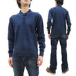 Load image into Gallery viewer, Buzz Rickson Waffle-Knit Thermal Henley T-Shirt Men's Long Sleeve Plain 3-Button Placket Heavyweight Thermal Tee BR68130 128 Navy-Blue