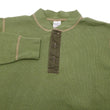 Load image into Gallery viewer, Buzz Rickson Waffle-Knit Thermal Henley T-Shirt Men's Long Sleeve Plain 3-Button Placket Heavyweight Thermal Tee BR68130 149 Olive