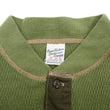 Load image into Gallery viewer, Buzz Rickson Waffle-Knit Thermal Henley T-Shirt Men's Long Sleeve Plain 3-Button Placket Heavyweight Thermal Tee BR68130 149 Olive