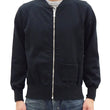 Load image into Gallery viewer, Buzz Rickson Cotton Jersey Zip-Up Top Men's WWII USAAF Type C-2 Style Front Zip Cardigan with Rib Panel BR69444 119 Black