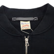 Load image into Gallery viewer, Buzz Rickson Cotton Jersey Zip-Up Top Men's WWII USAAF Type C-2 Style Front Zip Cardigan with Rib Panel BR69444 119 Black