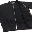 Load image into Gallery viewer, Buzz Rickson Cotton Jersey Zip-Up Top Men's WWII USAAF Type C-2 Style Front Zip Cardigan with Rib Panel BR69444 119 Black