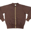 Load image into Gallery viewer, Buzz Rickson Cotton Jersey Zip-Up Top Men's WWII USAAF Type C-2 Style Front Zip Cardigan with Rib Panel BR69444 138 Brown