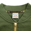 Load image into Gallery viewer, Buzz Rickson Cotton Jersey Zip-Up Top Men's WWII USAAF Type C-2 Style Front Zip Cardigan with Rib Panel BR69444 149 Olive