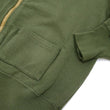 Load image into Gallery viewer, Buzz Rickson Cotton Jersey Zip-Up Top Men's WWII USAAF Type C-2 Style Front Zip Cardigan with Rib Panel BR69444 149 Olive