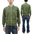 Load image into Gallery viewer, Buzz Rickson Cotton Jersey Zip-Up Top Men's WWII USAAF Type C-2 Style Front Zip Cardigan with Rib Panel BR69444 149 Olive