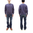 Load image into Gallery viewer, Buzz Rickson Freedom Sleeve Sweatshirt Men's Casual Plain Crewneck Tubular Knit Loop-wheeled Sweatshirt BR69463 128 Faded-Navy-Blue