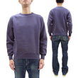 Load image into Gallery viewer, Buzz Rickson Freedom Sleeve Sweatshirt Men's Casual Plain Crewneck Tubular Knit Loop-wheeled Sweatshirt BR69463 128 Faded-Navy-Blue