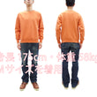 Load image into Gallery viewer, Buzz Rickson Freedom Sleeve Sweatshirt Men's Casual Plain Crewneck Tubular Knit Loop-wheeled Sweatshirt BR69463 159 Faded-Orange