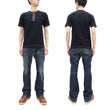 Load image into Gallery viewer, Buzz Rickson Henley T-Shirt Men's Short Sleeve Plain Loopwheeled Slub Yarn Tee BR79192 119 Black