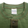 Load image into Gallery viewer, Buzz Rickson Henley T-Shirt Men's Short Sleeve Plain Loopwheeled Slub Yarn Tee BR79192 149 Olive