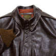 Load image into Gallery viewer, Buzz Rickson Jacket Men's A-2 Flight Jacket Plain A2 Aniline Leather Bomber Jacket BR80593 Seal Brown