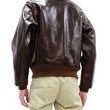 Load image into Gallery viewer, Buzz Rickson Jacket Men's A-2 Flight Jacket Plain A2 Aniline Leather Bomber Jacket BR80593 Seal Brown