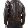 Load image into Gallery viewer, Buzz Rickson Jacket Men's A-2 Flight Jacket Plain A2 Aniline Leather Bomber Jacket BR80593 Seal Brown