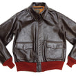 Load image into Gallery viewer, Buzz Rickson A-2 Flight Jacket Men's Reproduction of Aero Leather W535 ac-21996 A2 Leather Bomber Jacket with Red Rib BR80644 Seal-Brown