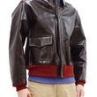 Load image into Gallery viewer, Buzz Rickson A-2 Flight Jacket Men's Reproduction of Aero Leather W535 ac-21996 A2 Leather Bomber Jacket with Red Rib BR80644 Seal-Brown