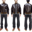Laden Sie das Bild in den Galerie-Viewer, Buzz Rickson A-1 Flight Jacket Men's Reproduction of A1 Leather Bomber Jacket BR80649 Seal-Brown