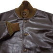 Laden Sie das Bild in den Galerie-Viewer, Buzz Rickson A-1 Flight Jacket Men's Reproduction of A1 Leather Bomber Jacket BR80649 Seal-Brown